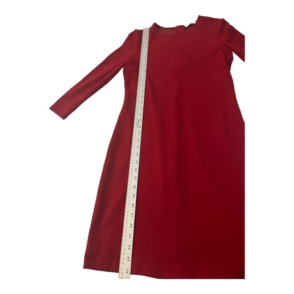 Vince Crimson Red Bouclé Knee Length Dress Size Small - Picture 9 of 13